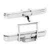 Aluminum Front and Rear Bumper Compatible With 1/10 Scale FMS FCX10 K5 RC Crawler Upgrade Parts (Chrome Plated)(Both) view 2