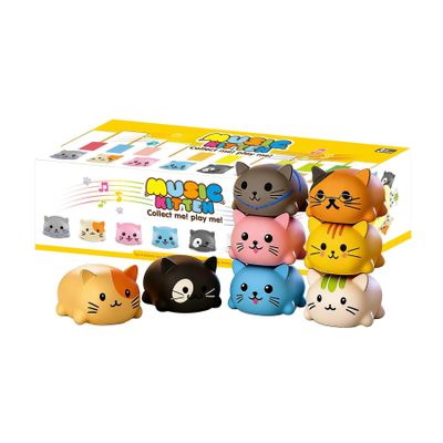 BEBESIRI Cat Piano Keyboard for Kids, Musical Toy with Adorable Meow Tones, Fun Learning Instrument Gift for Boys & Girls Ages 3 to 9 Years Old (8Pcs)
