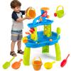 Hogaruly 3-Tier Water Tables for Toddlers 3-5 Sand Beach Water Table Toys for 3 4 5 6 7 8 Years Old Kids Rain Showers Splash Pond, Activity Sensory Play Table Summer Toys for Boys Girls view 1