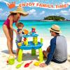 Hogaruly 3-Tier Water Tables for Toddlers 3-5 Sand Beach Water Table Toys for 3 4 5 6 7 8 Years Old Kids Rain Showers Splash Pond, Activity Sensory Play Table Summer Toys for Boys Girls view 2