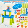 Hogaruly 3-Tier Water Tables for Toddlers 3-5 Sand Beach Water Table Toys for 3 4 5 6 7 8 Years Old Kids Rain Showers Splash Pond, Activity Sensory Play Table Summer Toys for Boys Girls view 3
