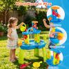 Hogaruly 3-Tier Water Tables for Toddlers 3-5 Sand Beach Water Table Toys for 3 4 5 6 7 8 Years Old Kids Rain Showers Splash Pond, Activity Sensory Play Table Summer Toys for Boys Girls view 4