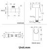 KUYBTU Handheld Bidet Sprayer for Toilet Cold Water Baby Cloth Diaper Sprayer Wall Mounted Brass Toilet Sprayer High Pressure Handheld Sprayer Kit with Angle Valve Baby Cloth/Bl-Chrome view 4