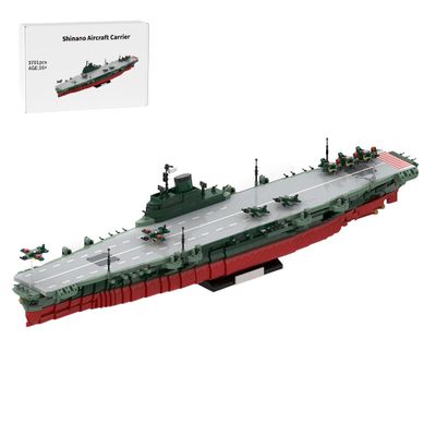 AxiomBricks 1/300 Scale Shinano Aircraft Carrier Military Building Blocks Set, Collection for Military Enthusiast and Adult (3701PCS)