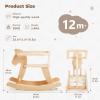 labebe - Wooden Rocking Horse, Baby Wooden Ride On Toys for 12M+, Classic Rocker Toy with Removable Fence, Toddler Riding Toy Indoor/Outdoor, Nursery Birthday Gift (Natural) view 3