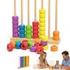 Qudgl 2026 Color Matching Stacking Puzzle Game, Fast Pattern Challenge Ring Stack Puzzle for 2 Players, Tabletop Brain Teaser for Family Game with Racks, Rings, Cards Night Stack Solve Set (1*Set) view 1
