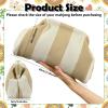 Sunnymove Mahjong Tile Bag Woven Clutch Purses for Women Woven Striped Dumpling Bag Summer Beach Evening Handbag for Mahjong Tile Vacation Supplies (Khaki Beige,Thick Lines) view 2