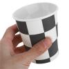 Toddmomy 20pcs 250ml Racing Party Paper Cups Checkered Flag Disposable Paper Water Cups for Birthday and Wedding Banquet Decorations view 3