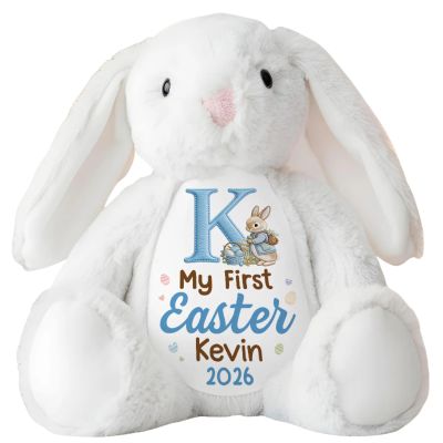 84WONDER My Blessed Communion Day - Personalized Stuffed Bunny - My First Communion Plush Bunny - First Communion Gift for Boys, Religious Keepsakes for Catholic and Christian Faith