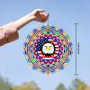 10 Inch 3D Flag Eagle Wind Spinner, Rustproof Metal Hanging Catchers Kinetic Wind Sculpture Gift for Outdoor Garden Yard Art Lawn Balcony Porch Window Decor, Women Men Independence Day view 2