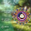 10 Inch 3D Flag Eagle Wind Spinner, Rustproof Metal Hanging Catchers Kinetic Wind Sculpture Gift for Outdoor Garden Yard Art Lawn Balcony Porch Window Decor, Women Men Independence Day view 3