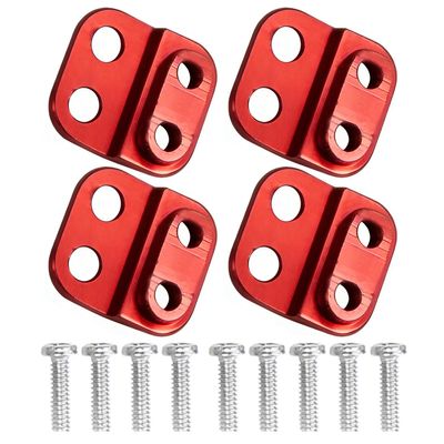 4Pcs Aluminum Front Rear Shock Towers Mount for 1/30 RC Crawler for AXIAL SCX30 Ford Bronco Jeep Wrangler JLU Upgrade Parts (Red)