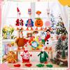 Weysat 10 Set Holiday Mini Desk Goose Outfit Summer Fall Halloween Christmas Winter Magnetic Geese Statue Felt Fabric Costume for 7 Inch Desktop Goose Table Decor Gifts(Chic Style,Fabric) view 4