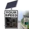20"x27"/24"x35" Speed Limit Sign Speed Display Radar Traffic Sign, Solar Powered Radar Feedback Signs, LED Radars Speeds Display with Instant Feedback and Remote Control, Road Sign view 1
