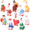 Weysat 10 Set Holiday Mini Desk Goose Outfit 250th Anniversary Summer Mexican 4th for July Magnetic Geese Statue Felt Fabric Costume for 7 Inch Desktop Goose Table Decor Gifts(Bright Style,Felt) view 1