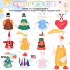 Weysat 10 Set Holiday Mini Desk Goose Outfit 250th Anniversary Summer Mexican 4th for July Magnetic Geese Statue Felt Fabric Costume for 7 Inch Desktop Goose Table Decor Gifts(Bright Style,Felt) view 2