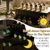 Bememo 100 Pcs Mini Jesus Figures Original Design Jesu Love You Glow in The Dark Little Rubber Toys to Hide and Seek Religious Party Favors Sunday School Baptism Gifts (Jesus Love You) view 3