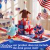 Abbylike 3 Sets 7 Inch Mini Desk Goose Outfits 4th of July Desk Goose Clothes Accessories Independence Day Patriotic Decor for Desktop Geese Statues Office and Home Table Decor Gifts (Mixed Style) view 4