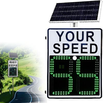 20"x27"/24"x35" Solar Powered Your Speed LED Radar Speed Display Sign, Traffic Feedback Warning Board Speeds Display, Solar Powered Speeds Limit Radar Sign, for Highways, Speed-LIM