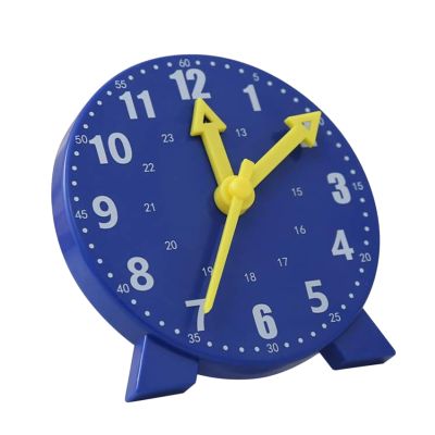 BTSEURY Clock Teaching Aid, Learning Model Toy Elementary School Students Kids Cognitive Time Tool, Time Activity Clock (Blue)