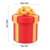 Nurnesy Annoying Nested Screw Gift Box | 3D Printed 10-Layer Reusable Prank Puzzle | Fun Money Cash Holder, Round Red & Gold view 3