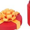 Nurnesy Annoying Nested Screw Gift Box | 3D Printed 10-Layer Reusable Prank Puzzle | Fun Money Cash Holder, Round Red & Gold view 4