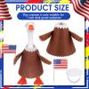 Abbylike 1 Set 7 Inch Patriotic Day Mini Desk Goose Outfits Desk Goose Clothes Accessories Patriotic Decor for Desktop Geese Statues Office and Home Table Decor Gifts (Falcon) view 2