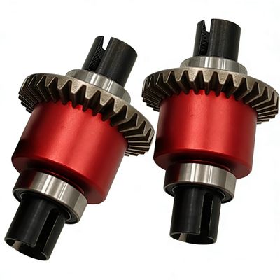 2 pcs Steel Assembled Differential 30T 0.8Mod for Arrma 1/16 Mojave Grom 1/14 Typhon Grom 1/18 Granite Grom Upgrades Part,Replace # ARA311177V2 ARA311193Red