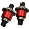 2 pcs Steel Assembled Differential 30T 0.8Mod for Arrma 1/16 Mojave Grom 1/14 Typhon Grom 1/18 Granite Grom Upgrades Part,Replace # ARA311177V2 ARA311193Red view 1