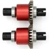 2 pcs Steel Assembled Differential 30T 0.8Mod for Arrma 1/16 Mojave Grom 1/14 Typhon Grom 1/18 Granite Grom Upgrades Part,Replace # ARA311177V2 ARA311193Red view 2