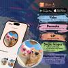LIXESZT Digital Badge Pin with 1.7Touchscreen, Photo & Video, GIFs, TextWhite view 4
