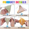 uxcell Pennant Banner Flags, 7.74 ft x 4.7 Inch Cotton Fabric Triangle Flags Wall Decor for Picnic Wedding Christmas Outdoor Birthday Party BBQ Decorations, Brown view 3