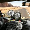 Sarcophagsaf USB 3-Head Car Cooling Fan, 360 Rotation Dashboard Fan with 2 Speeds, Portable Air Cooler for SUV RV Truck Sedan Office Desk, 5V USB Powered for Power Bank Laptop view 3
