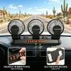 Sarcophagsaf USB 3-Head Car Cooling Fan, 360 Rotation Dashboard Fan with 2 Speeds, Portable Air Cooler for SUV RV Truck Sedan Office Desk, 5V USB Powered for Power Bank Laptop view 4