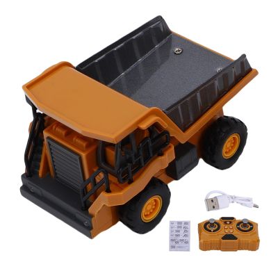 Eacam 1:64 RC Dump Truck, 2.4G Alloy Remote Control Construction Truck, App Controlled Dump with Lights and Music, Auto Demo, 360 Rotation