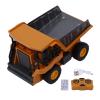 Eacam 1:64 RC Dump Truck, 2.4G Alloy Remote Control Construction Truck, App Controlled Dump with Lights and Music, Auto Demo, 360 Rotation view 1