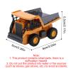 Eacam 1:64 RC Dump Truck, 2.4G Alloy Remote Control Construction Truck, App Controlled Dump with Lights and Music, Auto Demo, 360 Rotation view 4