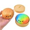 10 Random Color Big Stuffed Buns Decompression kneading Music Decompression Toys Creative Color Expression Xiaolongbao view 1