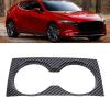 Akozon Cup Holder Panel Cover Trim Black Carbon Fiber Style Water Cup Holder Replacement for 3 2020 view 2