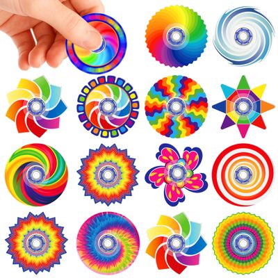 POPPLAYING 24 Pack Mini Fidget Spinners, Sensory Toys Party Favors for Kids