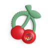 Itzy Ritzy Silicone Rattle Teether - Bitzy Shake Teething Toy with Textured Silicone, Gentle Rattle Sounds & Colorful Dancing Beads for Sensory Play (Cherries) view 1