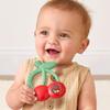 Itzy Ritzy Silicone Rattle Teether - Bitzy Shake Teething Toy with Textured Silicone, Gentle Rattle Sounds & Colorful Dancing Beads for Sensory Play (Cherries) view 2