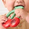 Itzy Ritzy Silicone Rattle Teether - Bitzy Shake Teething Toy with Textured Silicone, Gentle Rattle Sounds & Colorful Dancing Beads for Sensory Play (Cherries) view 3