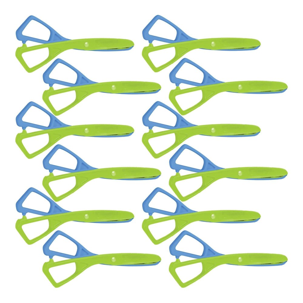 Kaplan Early Learning Safety Scissors - Set of 24 Blunt Tip Preschool Scissors for Fine Motor Skills, Art, Crafts & Activities, Ages 4+