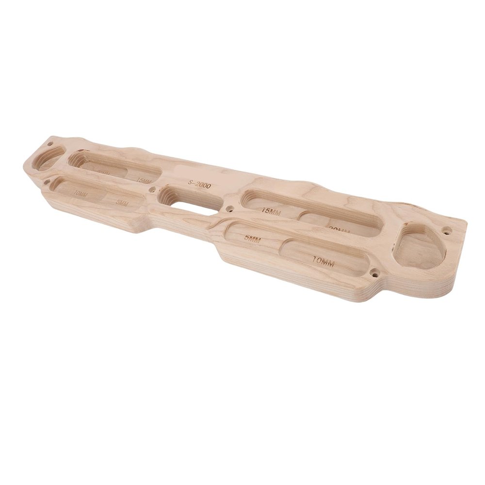 Alomejor Rock Climbing Hangboard, High Density Solid Wood Fingerboard for Bouldering Finger Strength Training and Pull Up at Home Gym