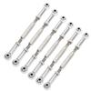 Drfeify 6Pcs Aluminum Alloy Adjustable Push Rods, Turnbuckle Rod Linkage Accessories with 5 Colors, for RC Car Series Upgrade (Silver) view 2