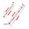 Drfeify 6Pcs Aluminum Alloy Adjustable Push Rods, Turnbuckle Rod Linkage Accessories with 5 Colors, for RC Car Series Upgrade (Silver) view 4