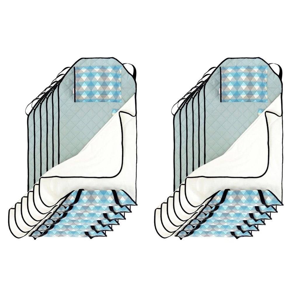 Tot Cot Kids Nap Mat - Toddler Preschool Daycare Bedding Cover with Blanket and Pillow - Ages 2 Yrs to 5 Yrs - Case of 12