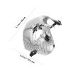 BESTonZON Disco Glitter Masquerade Half Face Mask for Halloween Party Silver Mirror Reflective Costume Accessory for Dance and Fancy Dress view 2