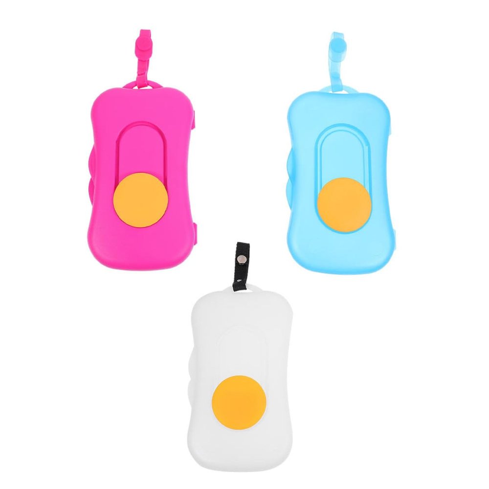 3pcs Baby Wet Tissue Case Reusable Wipes Holder Strap